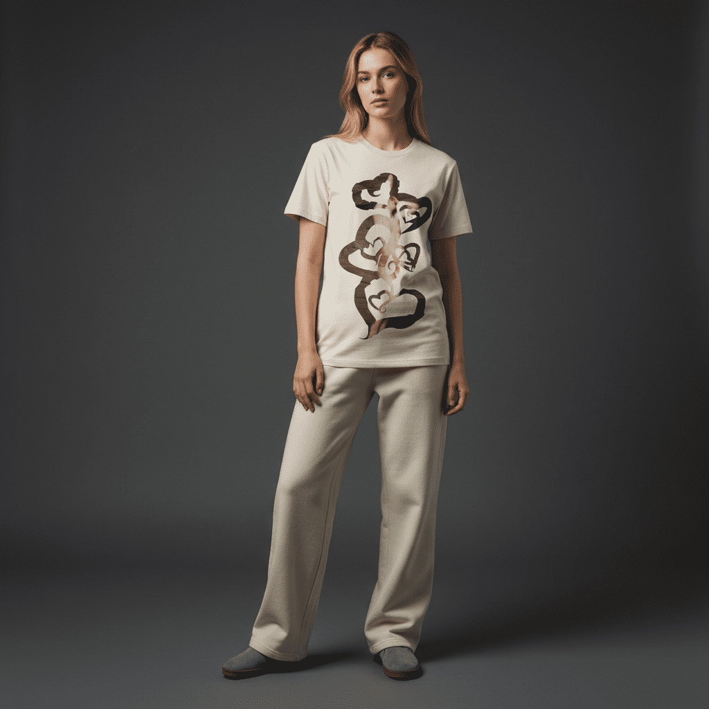 Adorable Regular T-Shirt in Bone F