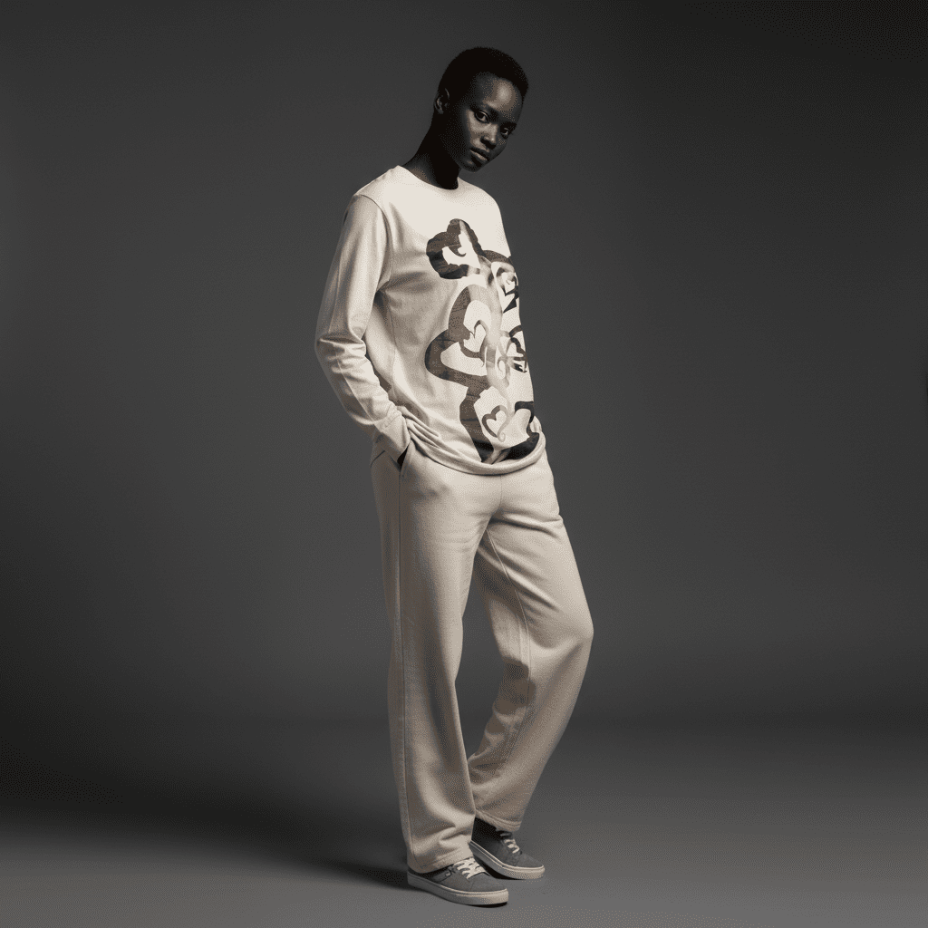 Adorable Long-Sleeved T-Shirt Bone Adorable Long-Sleeved T-Shirt Bone