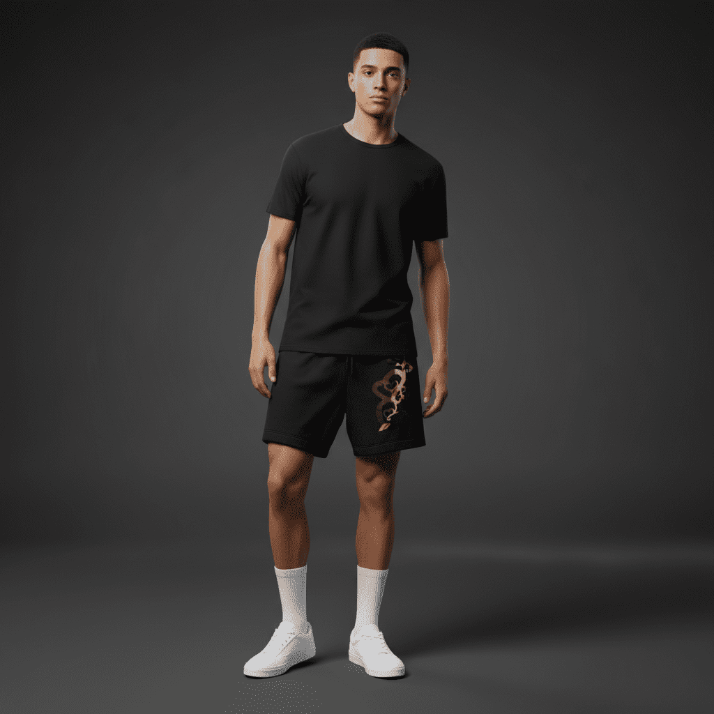Adorable Relax Track Shorts Black Adorable Relax Track Shorts Black