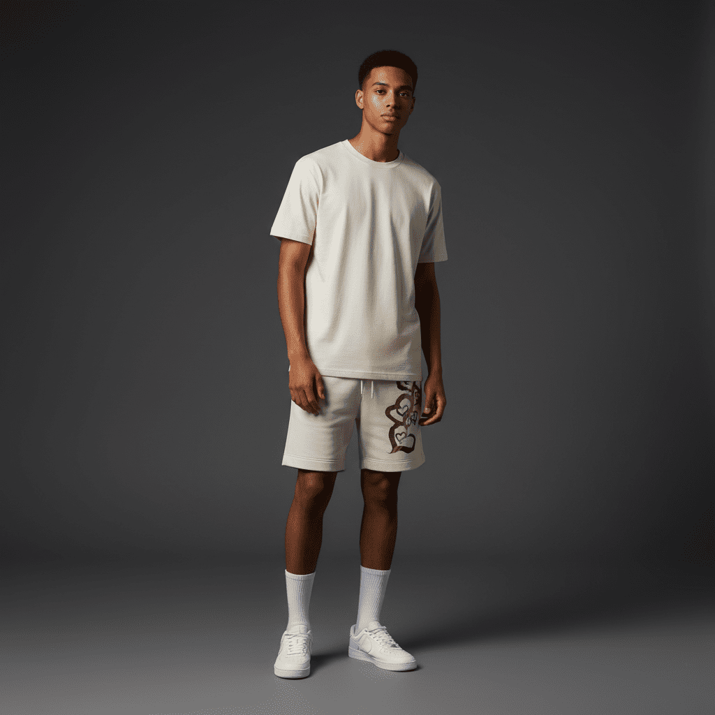 Adorable Relax Track Shorts Bone Adorable Relax Track Shorts Bone