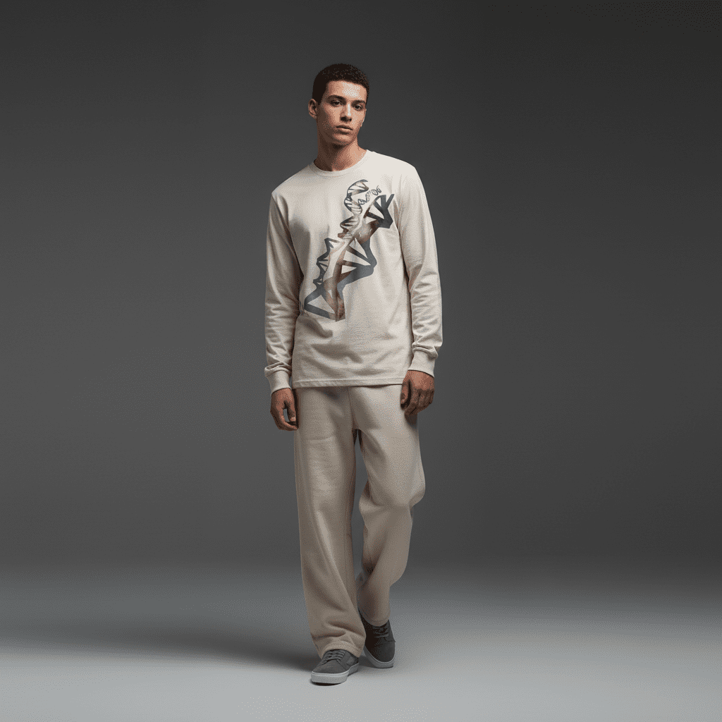 Breakthrough Regular Long-Sleeved T-Shirt in Bone Breakthrough Regular Long-Sleeved T-Shirt in Bone