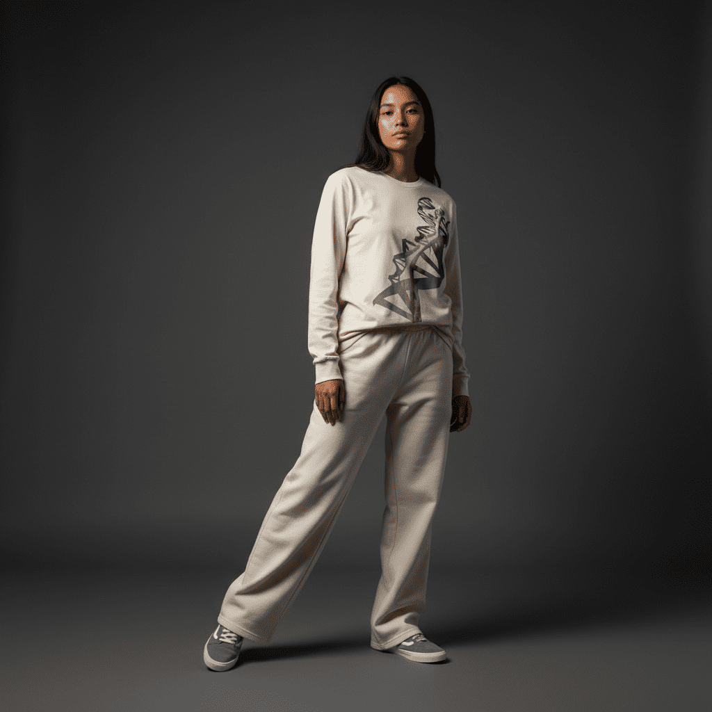 Breakthrough Regular Long-Sleeved T-Shirt in Bone Breakthrough Regular Long-Sleeved T-Shirt in Bone