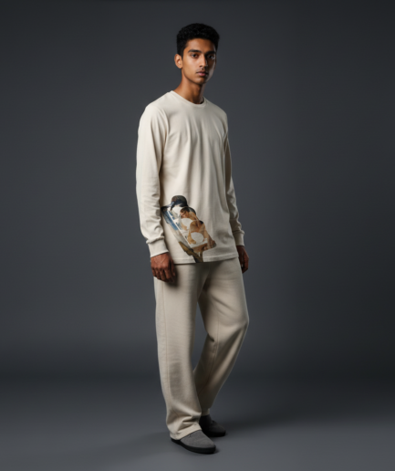 Clarity Regular Long-Sleeved T-Shirt in Bone