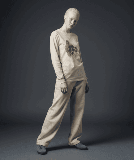 Destiny Regular Long-Sleeved T-Shirt in Bone
