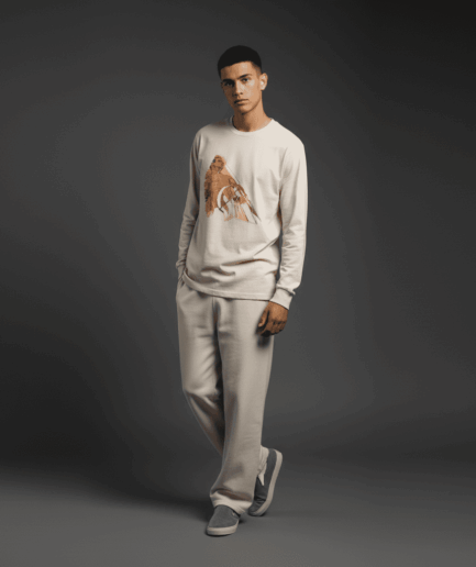 Destiny Regular Long-Sleeved T-Shirt in Bone