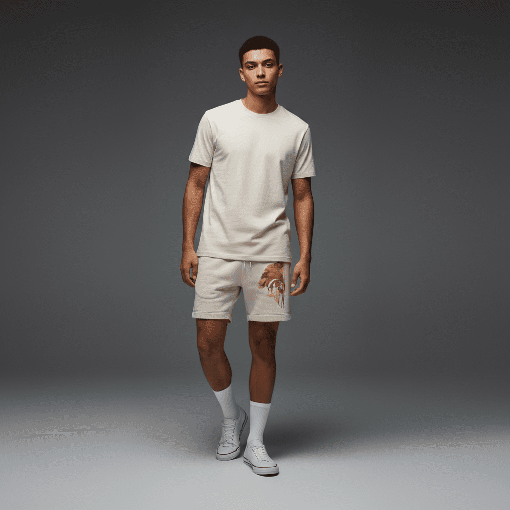 Destiny Relax Track Shorts Bone Destiny Relax Track Shorts Bone
