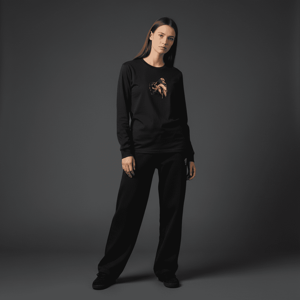 Dominate Regular Long-Sleeved T-Shirt in Black Dominate Regular Long-Sleeved T-Shirt in Black