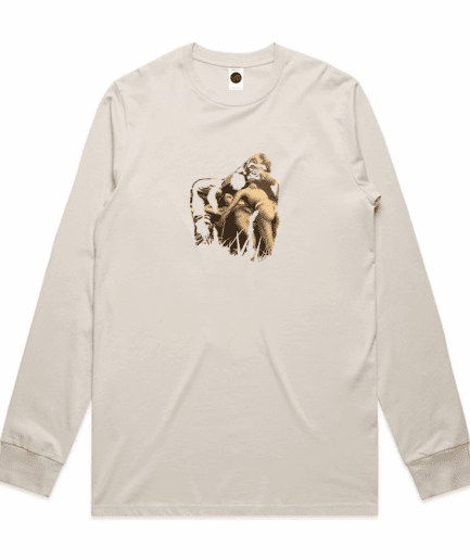 Dominate Regular Long-Sleeved T-Shirt in Bone