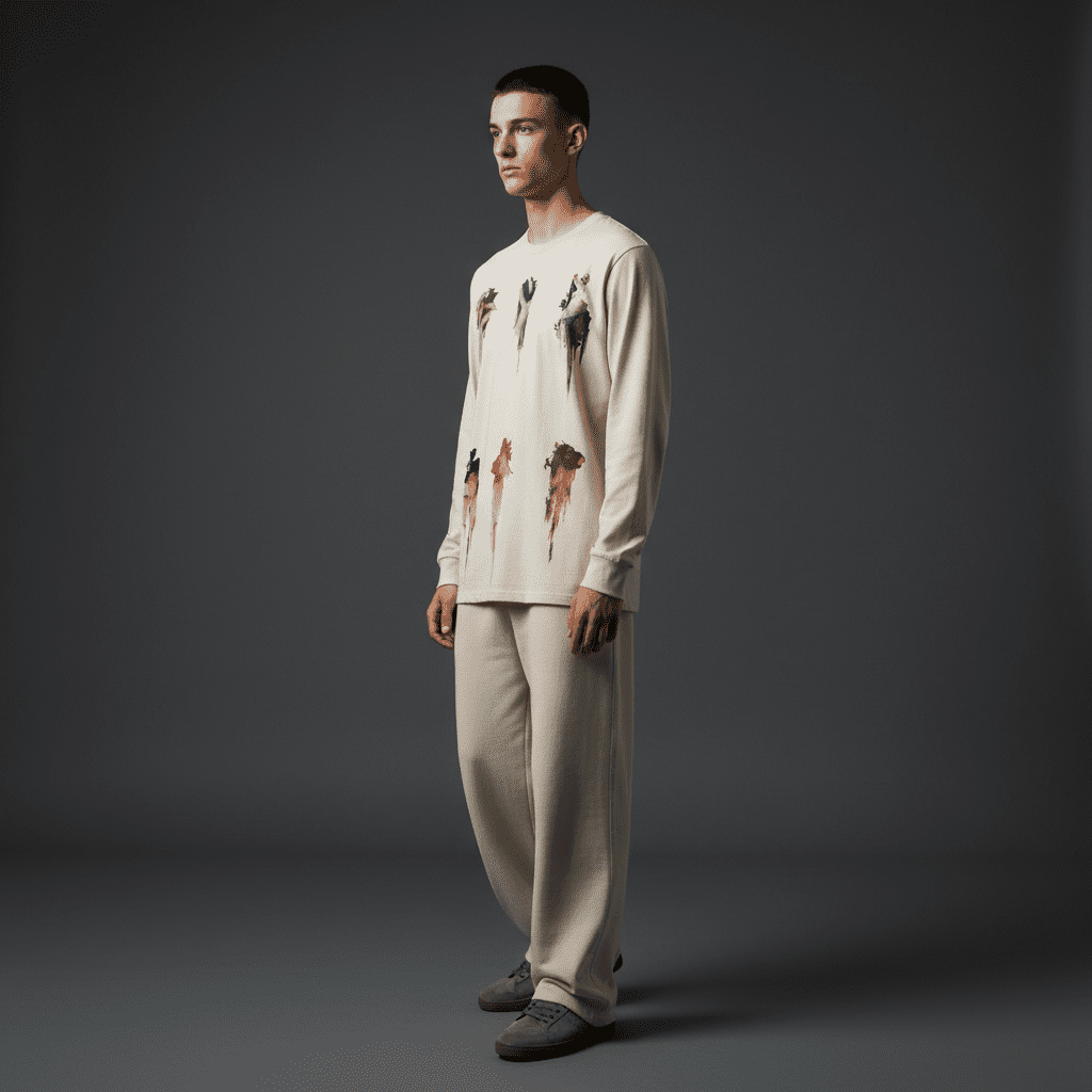 Euphoric Regular Long-Sleeved T-Shirt in Bone Euphoric Regular Long-Sleeved T-Shirt in Bone