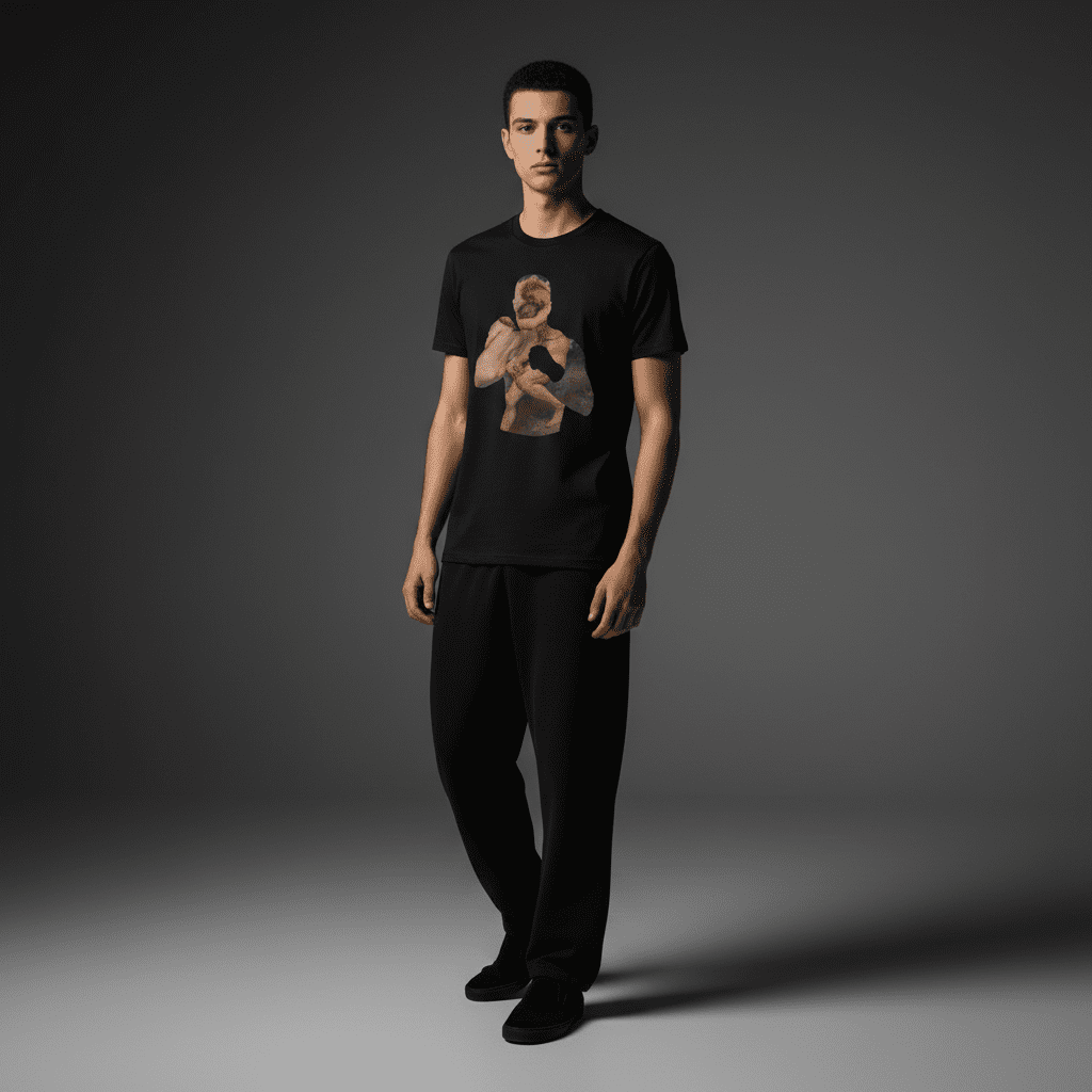 Fight Regular T-Shirt in Black Fight Regular T-Shirt in Black