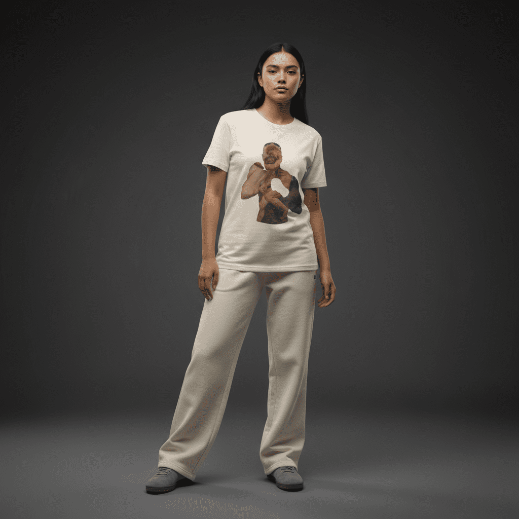 Fight Regular T-Shirt in Bone Fight Regular T-Shirt in Bone