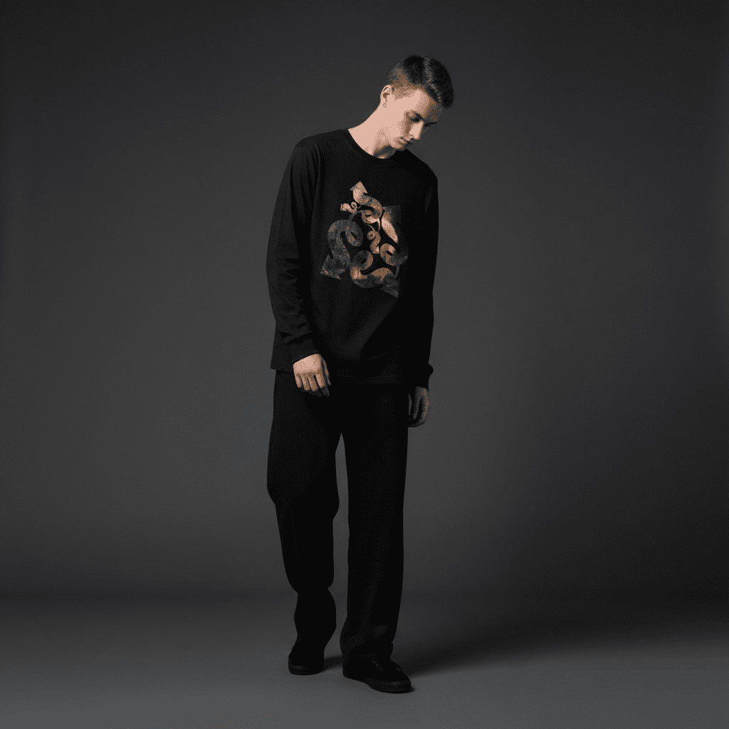 Genius Regular Long-Sleeved T-Shirt in Black Genius Regular Long-Sleeved T-Shirt in Black