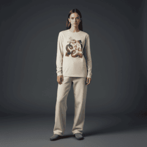 Genius Regular Long-Sleeved T-Shirt in Bone