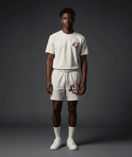 Genius Relax Track Shorts Bone