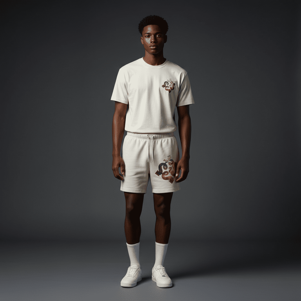 Genius Relax Track Shorts Bone Genius Relax Track Shorts Bone