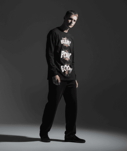 Ignite Regular Long-Sleeved T-Shirt in Black