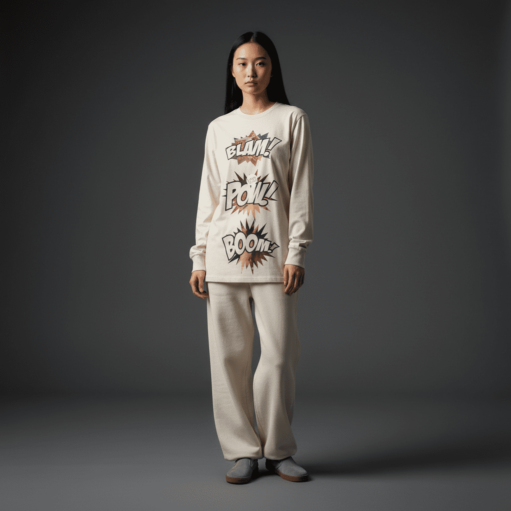 Ignite Regular Long-Sleeved T-Shirt in Bone Ignite Regular Long-Sleeved T-Shirt in Bone