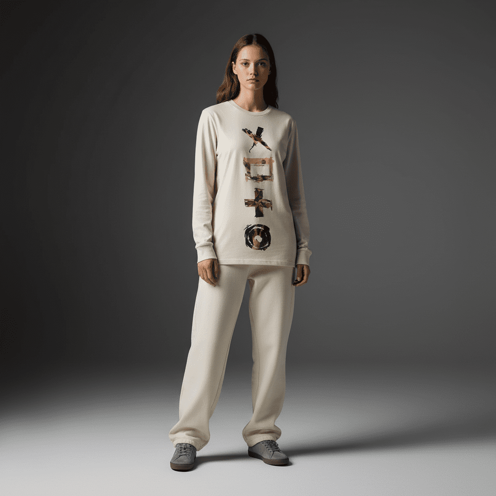 Legendary Regular Long-Sleeved T-Shirt in Bone Legendary Regular Long-Sleeved T-Shirt in Bone