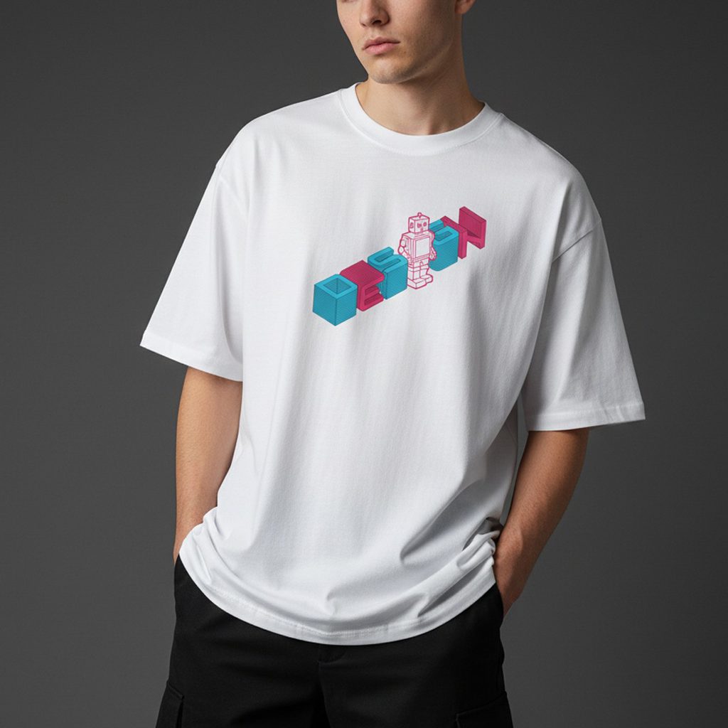 Neon Robot Relaxed T-Shirt Neon Robot Relaxed T-Shirt