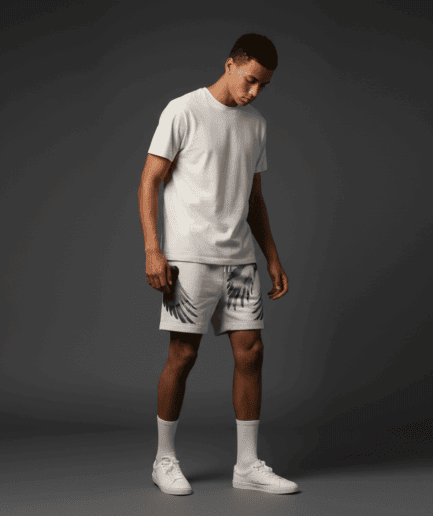 Sinful Relax Track Shorts Bone
