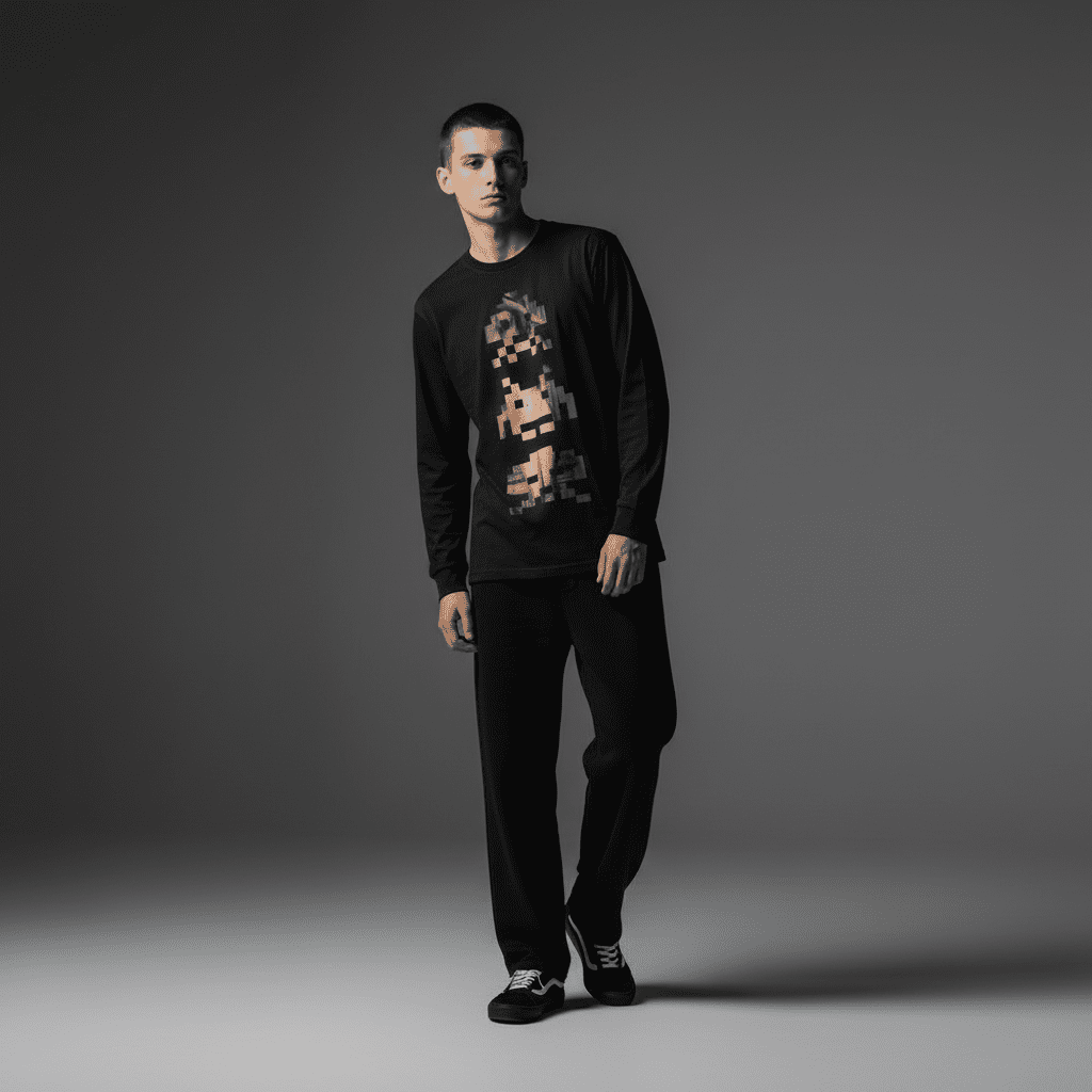 Uncovered Regular Long-Sleeved T-Shirt in Black Uncovered Regular Long-Sleeved T-Shirt in Black