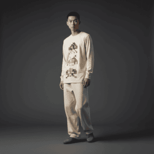 Uncovered Regular Long-Sleeved T-Shirt in Bone