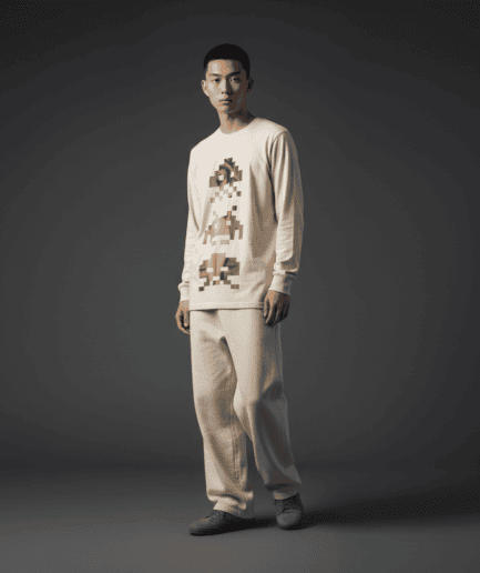 Uncovered Regular Long-Sleeved T-Shirt in Bone