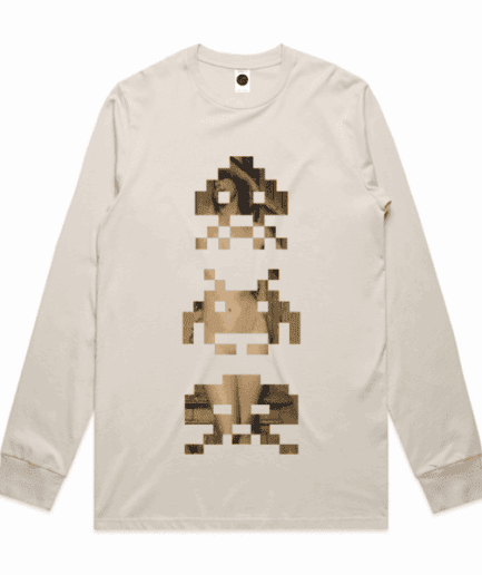 Uncovered Regular Long-Sleeved T-Shirt in Bone